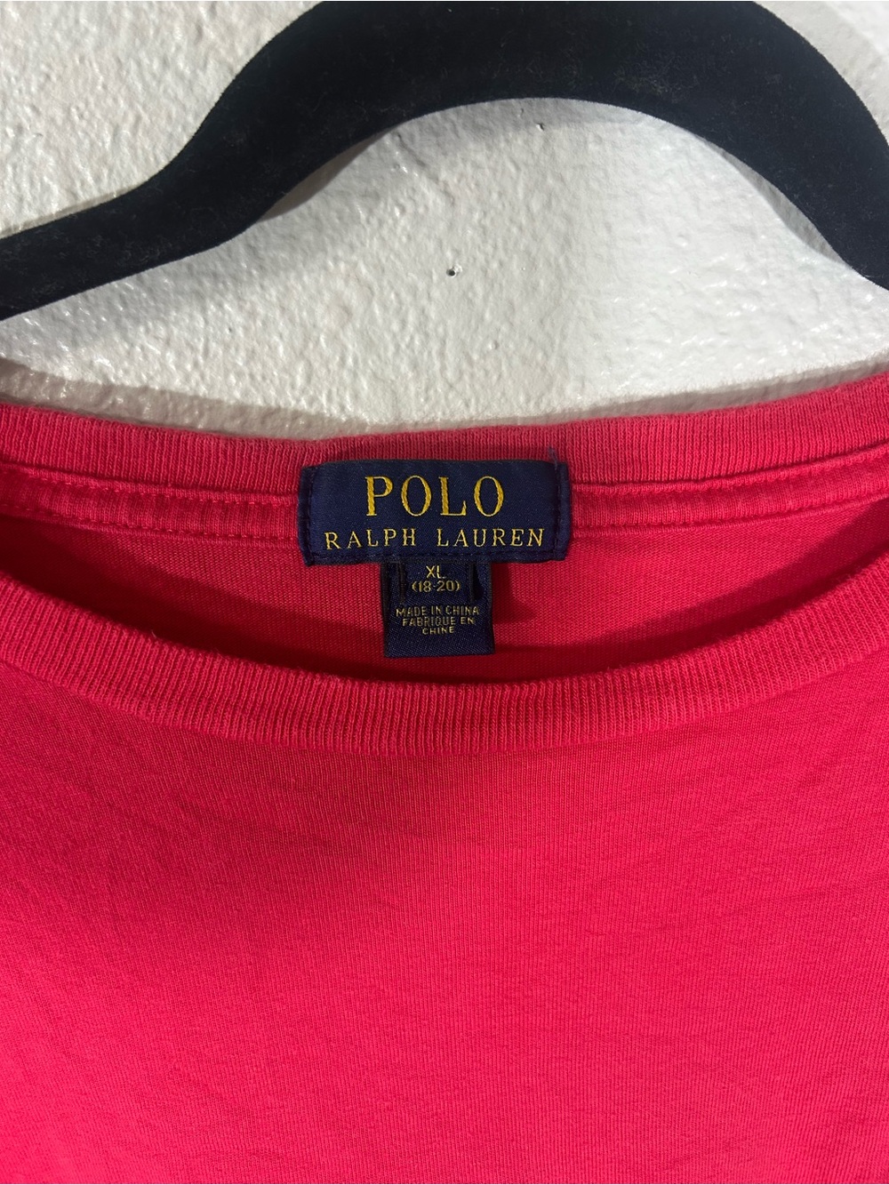 Boy’s Polo by Ralph Lauren Red Long Sleeve Crewneck with Navy Pony - Picture 3 of 4